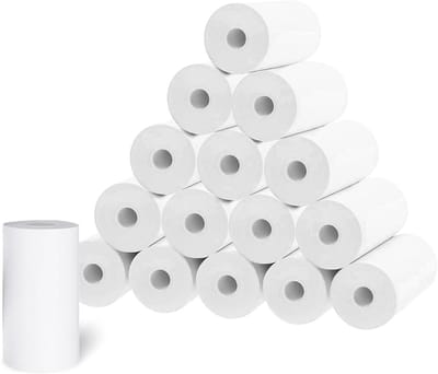 Thermisch papier 57mm x 30mm voor camera's en mini-printers, 16 rollen, inktloos afdrukpapier, ideaal voor foto’s en knutselprojecten