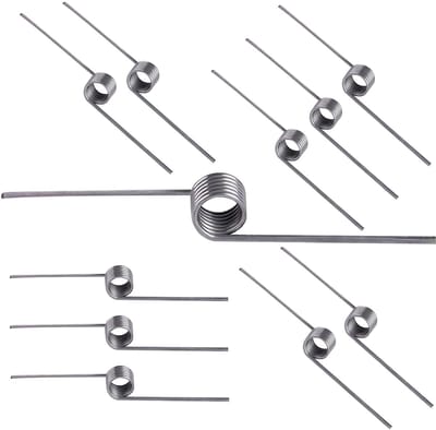 Dailygoods- Torsiespring 10pcs - Roestvrij Staal - Draaddiameter 0.7 mm - Buiten diameter 4.5 mm - 6 Rotaties - Hoge Elasticiteit - Veer