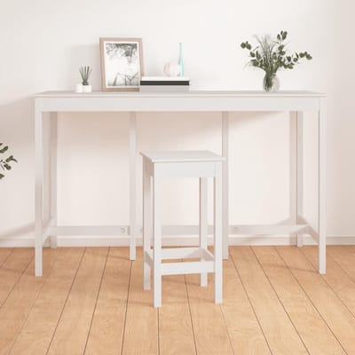 Massief houten bartafel - Hoge tafel - Gezellige bijeenkomsten - Robuust houten frame - 180 x 80 x 110 cm