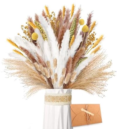 Droog Pampasgras - Pluizige Droge Bloemen voor Bohemian Decoratie