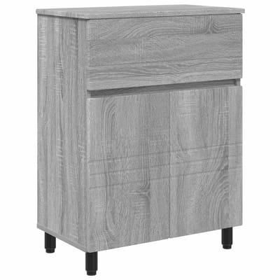 vidaXL - Badkamer - vaniteitsunit - Grijs - Sonoma - 60 - x - 35 - x - 80 - cm
