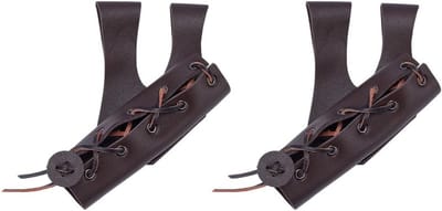 Middeleeuwse Ridder Zwaard Holster van Leer - Verstelbare Zwaard Schede voor Halloween en Renaissance Accessoires in Kokosbruin