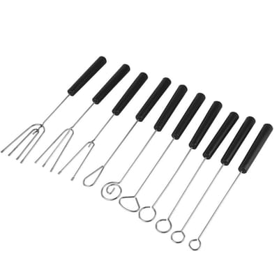 Lot de 10 fourchettes à tremper le chocolat en acier inoxydable pour pâtisserie