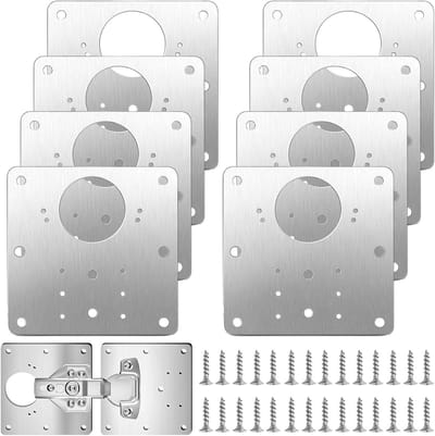 Complete Reparatieset voor Keuken- en Meubelhengsels met 8 Stukken, Inclusief Schroeven voor Kastdeuren, Lades en Ramen