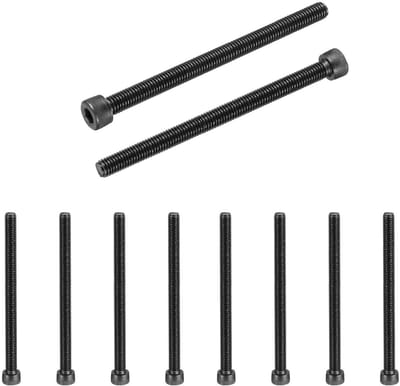 10 Stuks M8 x 110mm Zeskantige Schroeven, 12.9 Graad Koolstofstaal, Voldraad Machine Schroeven voor Reparatie en Constructie