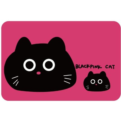 Entree Mat Entree Badkamermat Badkamer Absorberende Antislip Mat Deurmat Tapijt Voetmat Cartoon Kleur Kattenmat 40 * 60CM [Diatom Mud] black