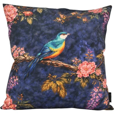 NOVÉE Sierkussen midnight blossom birds #1 | 45x45 cm | katoen/polyester