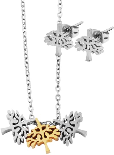 AKZENT Akzent dames sieradenset Edelstahl zilver