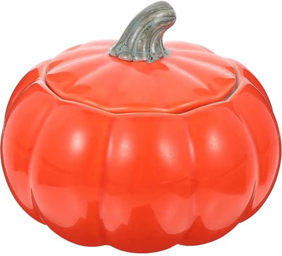 Dailygoods- Theeblik - Keramisch - 7cm x 9cm - Voor Thee/Koffie - Decoratief - Cadeau voor Halloween - Handwas. - Opslagcontainer
