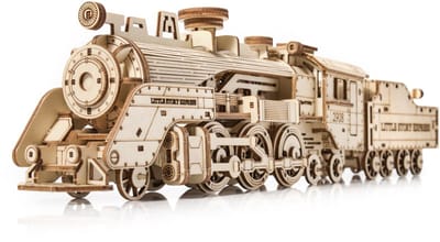 Nice Idea- DIY- 3D- Houten bouwpakket van een Trein Locomotief- 279 onderdelen