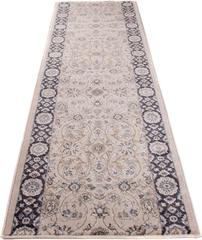 Tapiso Colorado Tapijt Loper Lichtbeige Bloemenprint Woonkamer Slaapkamer Hal Maat - 120x550