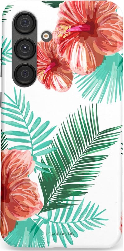 Casetastic Hoesje Geschikt voor Samsung S25 Plus - Stijlvolle Beschermende Duo-layer Case - Exotisch Roze Flora