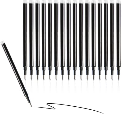 Dailygoods- Vullingen Set van 16 - Uitwisbaar - 0,7 mm - Voor Pilot FriXion Ball / Clicker - Eberhard Faber - 8 Kleuren - Navullingen