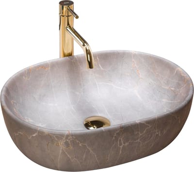 Rea Lara Beige Opzetwastafel Steen Imitatie 48,5x35 cm