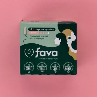 Fava | Biologische tampons | 4 dozen | Super | katoen | 72 stuks