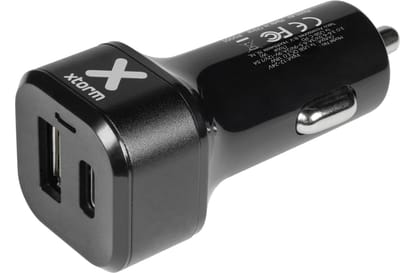 Xtorm Autolader Pro - USB + USB-C Autolader - Sigarettenaansteker USB Oplader Auto - 48W - Zwart
