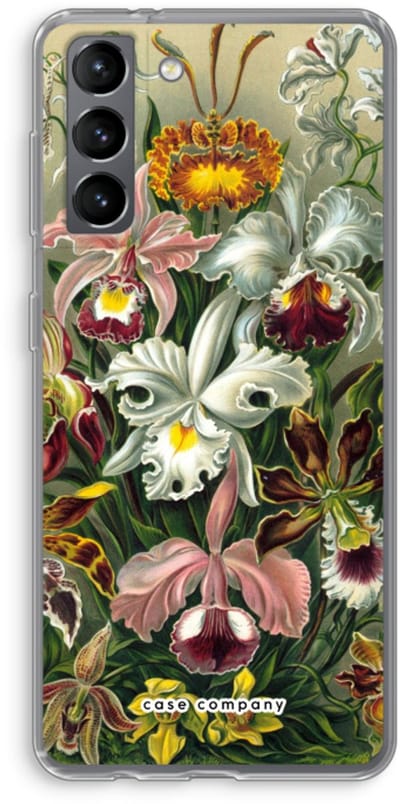 Case Company® - Hoesje geschikt voor Samsung Galaxy S21 hoesje - Haeckel Orchidae - Soft Cover Telefoonhoesje - Bescherming aan alle Kanten en Schermrand
