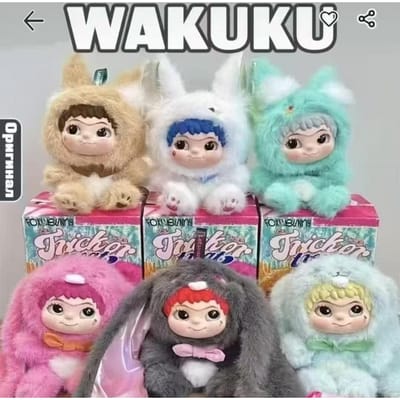 AAA2026 Nieuwste Product WaKuku Blind Box Kale Editie Pluche Knuffeldier Schattige en Schattige Sleutelhanger Tas Cadeau Hangend Speeltje s gray