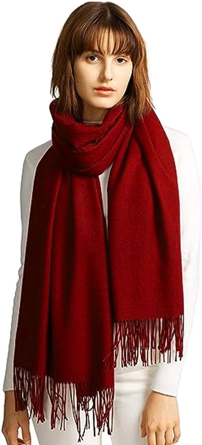 Luxe Imitatie kasjmier Sjaal voor Dames – Superzacht & Warm – Kasjmierlook – Grote Omslagdoek 200x70 cm met Franjes – Perfect voor Winter, Bruiloften & Feestelijke Gelegenheden