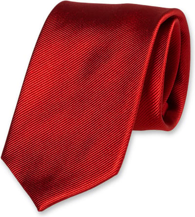 E.L. Cravatte Stropdas - Rood - 100% Zijde