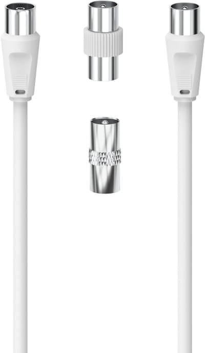 Hama Antenne-aansluitset, antennekabel, 2 m, 2 coaxiale adapter, 3-delig