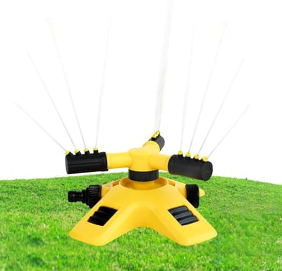 Waterspeelgoed Sprinkler - Gazon Sproeier - Buiten Plezier - 360 Graden Rotatie - 8-10 Meter Bereik - Geel