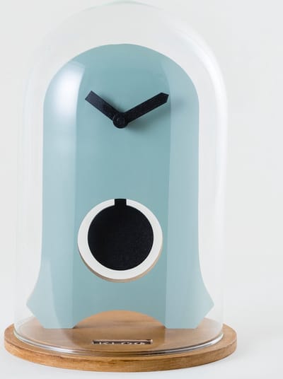 KLOQ - Koepelklok met Pendule - Bureau Klok - Batterijen Inbegrepen - Quartz Beweging - Niet-Tikkend Batterij Aangedreven - Pistache Groen en Diep Zwart - 21 cm x 21 cm x 31,5 cm