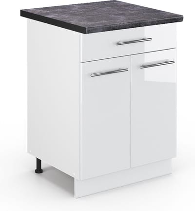 Vicco Fame-Line Keukenonderkast – 60 cm met lade, WB Antraciet Wit Hoogglans