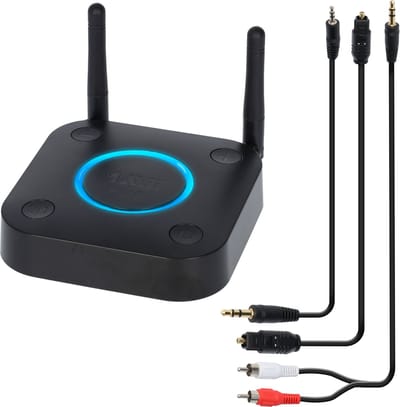 Bluetooth ontvanger draadloos - Audio adapter - Optical out - Bluetooth receiver - Met power adapter, USB oplaadkabel en audio kabels - zwart