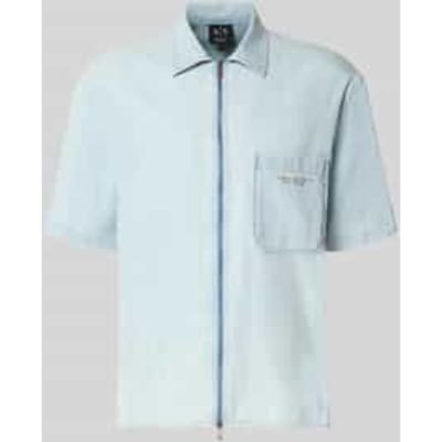 Regular fit jeanshemd van puur katoen model 'CAMICIA'