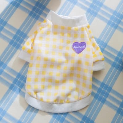 INS Kat Lente/Zomer Liefde Dambord Tennisjurk Hond Koppel Top Rok Huisdierkleding Hondenjurken voor Kleine Honden Puppykleding XXL