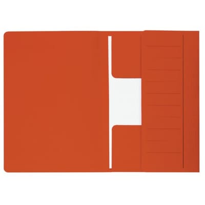 Dossiermap djois secolor mammoet folio 3 kleppen 250gr recycled rood 10 stuks