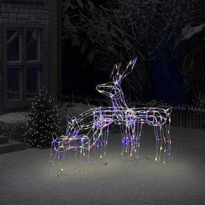 vidaXL - 3-delige - Kerstverlichting - rendieren - 229 - LED's