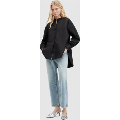 AllSaints Marcie Val Shirt Black Größe: 2 | Longsleeves Outlet | Damen | Schwarz