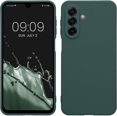 kwmobile telefoonhoesje geschikt voor Samsung Galaxy A17 4G / 5G - Hoesje voor smartphone - Precisie camera uitsnede - In blauwgroen