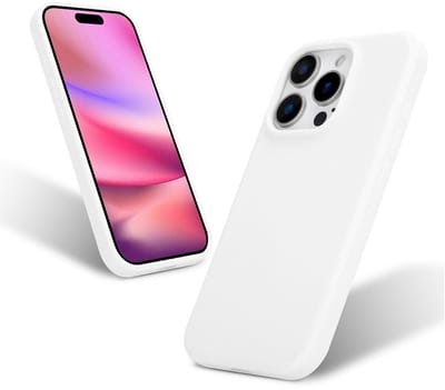 Liquid Silicone Hoesje geschikt voor iPhone 16 Pro Max - wit- Dagelijks gebruik - Duurzaam - Flexibel - Stijlvol en Comfortabel - Schokbestendig - Soft Touch Siliconen