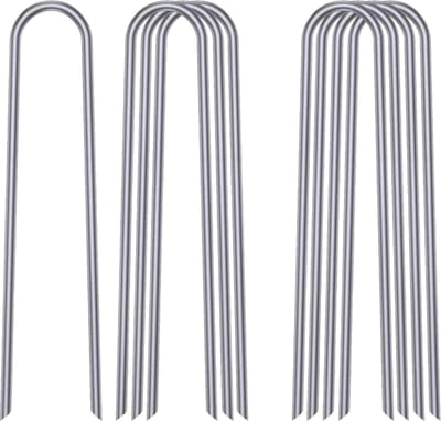 12 Inch Trampoline Anker Kit - 8 Stks U Type Sharp Ends Trampoline Pinnen - Gegalvaniseerd Staal Ground Pegs - Heavy Duty Voetbal Net Pegs - Swing Pegs - Trampoline Veiligheid Pins