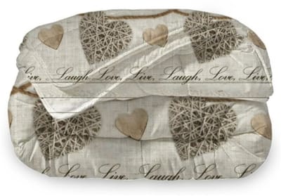 Dekbed Zonder Overtrek 140x200 cm + 1 Kussensloop - Live Laugh Love - Easy Dekbed - Warmteklasse 2