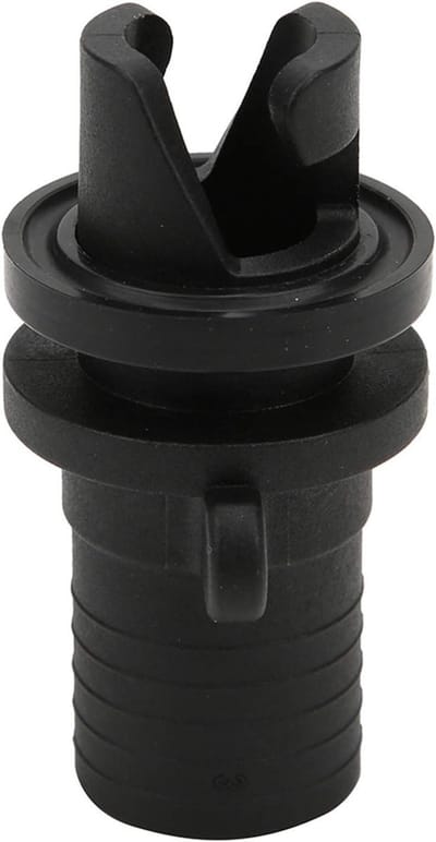 Luchtventiel Adapter - Bootventiel Kajakventiel - Opblaasbare Boten - Duurzaam Rubber - 2 Stuks - Zwart