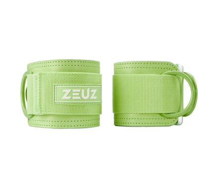 ZEUZ 2 Stuks Enkelband Fitness – Ankle Cuff Strap – Kabelmachine – Sport Beenband Straps voor Fitness – Lichtgroen