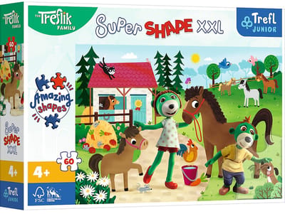 Puzzle 60 Super Shape XXL Trefliki w stadninie 50031 - Puzzel 60 Super Shape XXL Trefliki in de paardenstal 50031