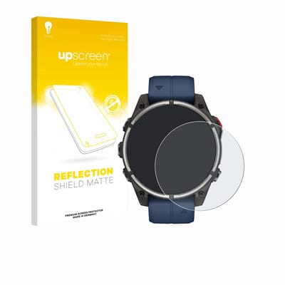 upscreen - Screenprotector voor Garmin quatix 8 Pro (47 mm) - Folie Beschermfolie anti glare matte