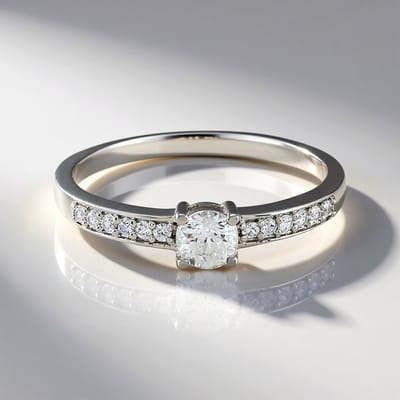 Cavill - Zilveren Ring met Cambodjaanse Zirkoon 0,89 ct - 925 Sterling Zilver Geplatineerd - Elegante Ronde Briljant Pavé Ring - Tijdloos Design