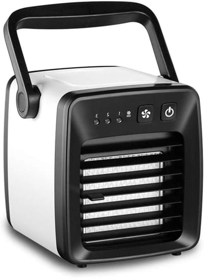 Persoonlijke luchtkoeler - Mini ventilator - Persoonlijke verkoeling - 3-in-1 functie - 350ml tank - Multicolor