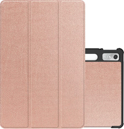 Hoes - Geschikt voor Lenovo Tab P11 Pro - Dun & Stevig - Trifold Bookcase - Hard Cover Case - Met Uitsparing Geschikt voor Lenovo Pen - Hardcover Book - Tablet Hoesje - Rosé goud