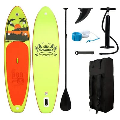 Bovista Sup Board - Opblaasbaar - Supboard - Sup Boards - Paddle - Kayak - Geel - 335cm