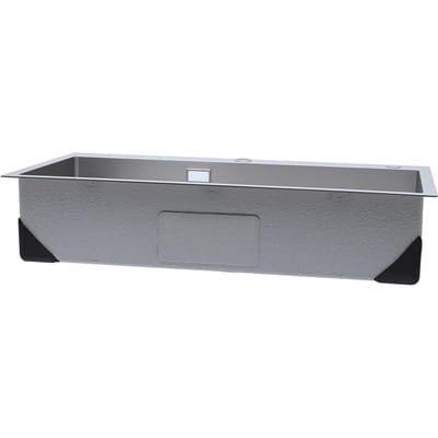Éviers de cuisine à poser 85 cm, cuve unique, en acier inoxydable, modèle vasque de ferme à encastrer avec accessoires, éviers pour lave-vaisselle domestique pour camping-car, cuisine de préparation,