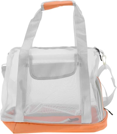 Vouwbare Dieren Transporttas met Afneembare Mat voor Huisdieren, Oranje, 33x23x33 cm, Lichtgewicht en Comfortabel
