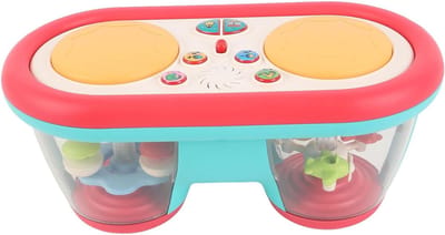 Interactieve Muziek Trommel - Baby Klaptrommel - Educatief Spelen - Kleurige Lichten Muziek - 23 x 13 x 11 cm