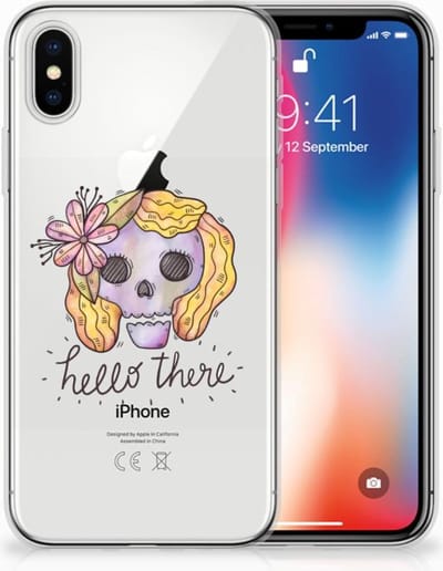 Silicone Back Case Apple iPhone X | Xs Boho Skull
